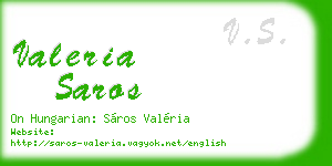 valeria saros business card